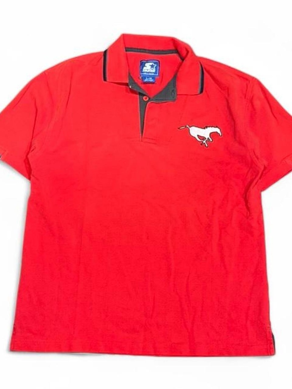 Vintage Starter Stampeders Red Polo Shirt